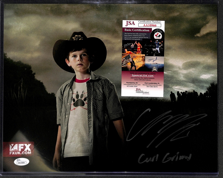 Chandler Riggs Signed 11x14 Photo From The Walking Dead - JSA